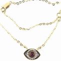 14KYG PT Eye Neck--: .12cts D.02cts/2.18g
