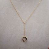 Spiral Planetary Necklace 18KY 0.3, .71cts/2.25g