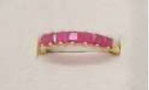 18k Princess band, Colour: 18KYG B Ruby/ .84cts / 1.61g