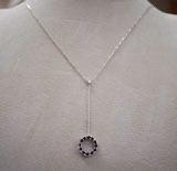 Spiral Planetary Necklace 18KW .72cts, 03cts/2.28g
