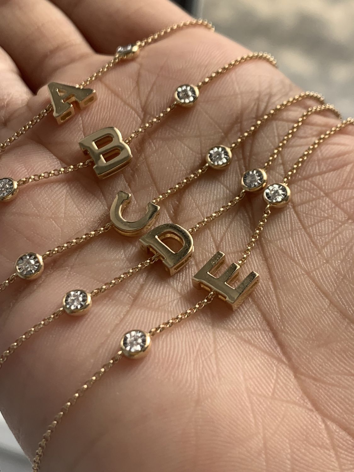 Initial Gold Bracelet