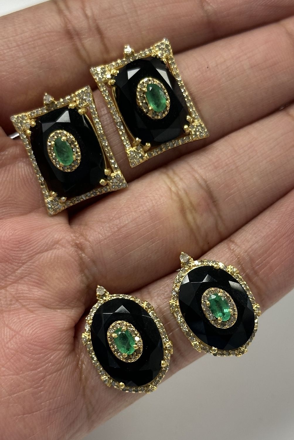 SE408 GSIL, Gold w: OV EM-0.4ct BLO-8.16ct D-0.64ct/3.07g