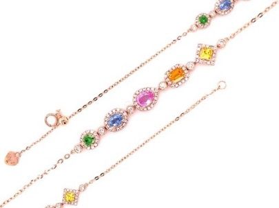 Pave Multi Sapphire bracelet