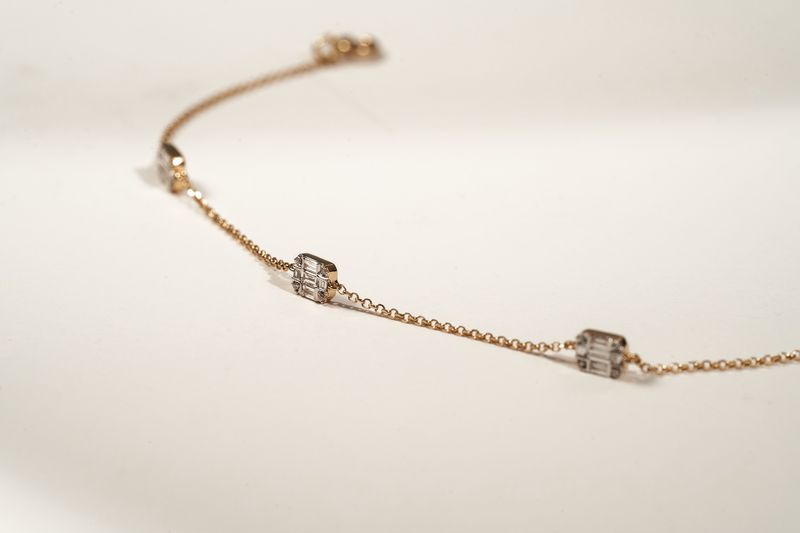 Baguette diamond bracelet