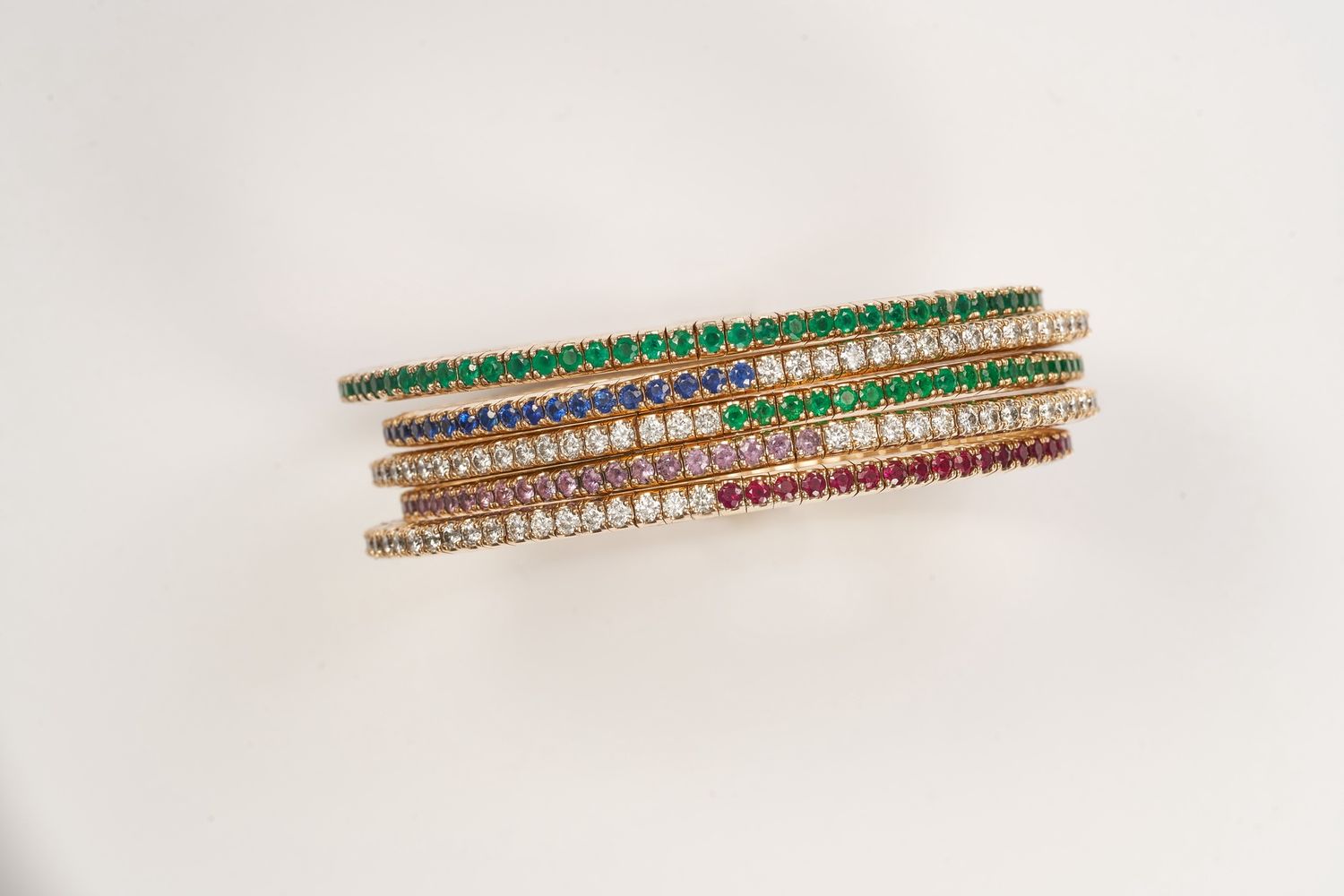 Half and half stretch bangle