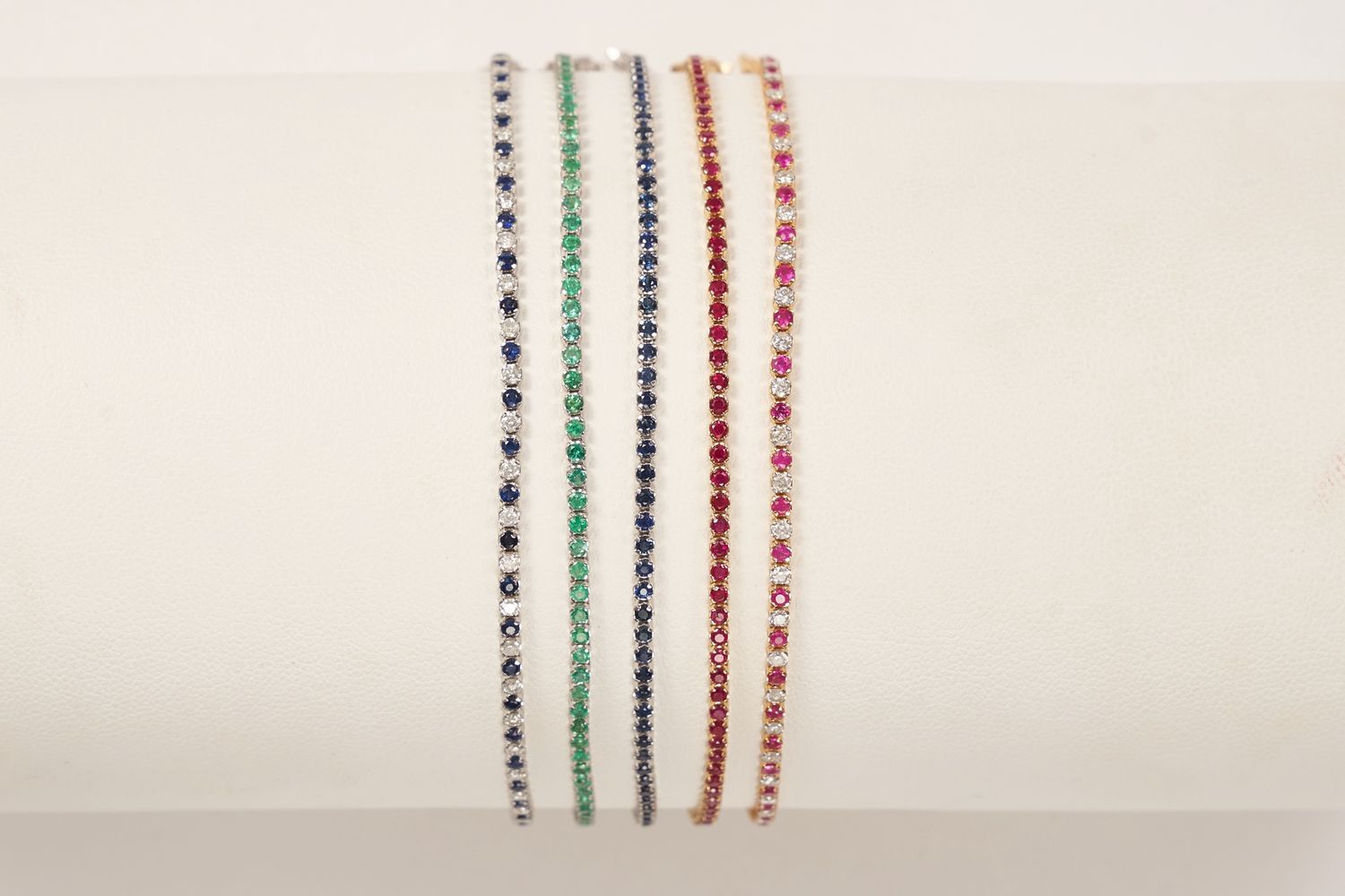 Dainty gemstone tennis bracelet