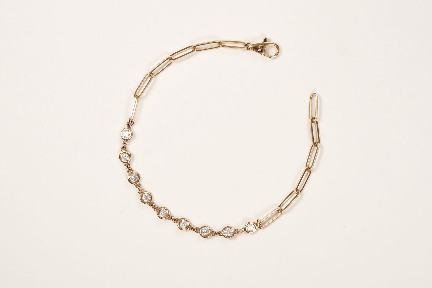 Bezel diamond bracelet