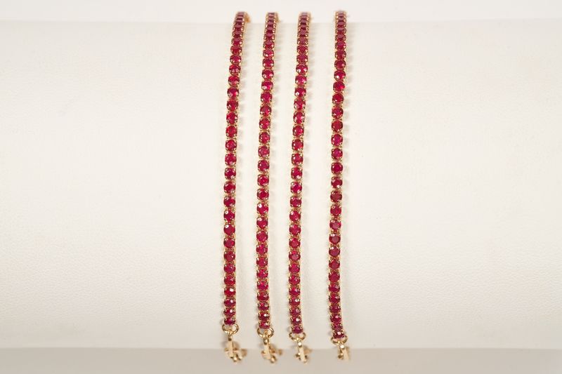 Ruby half paperclip bracelet