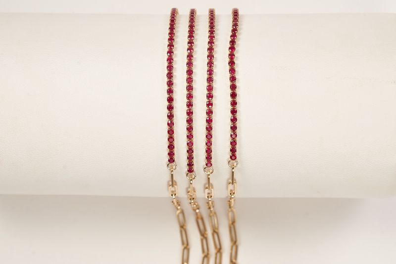 Ruby half paperclip bracelet