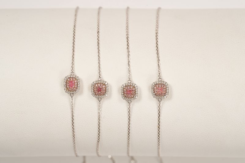 Pink Diamond square bracelet