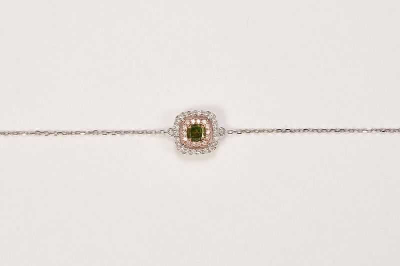 Square Green Diamond bracelet