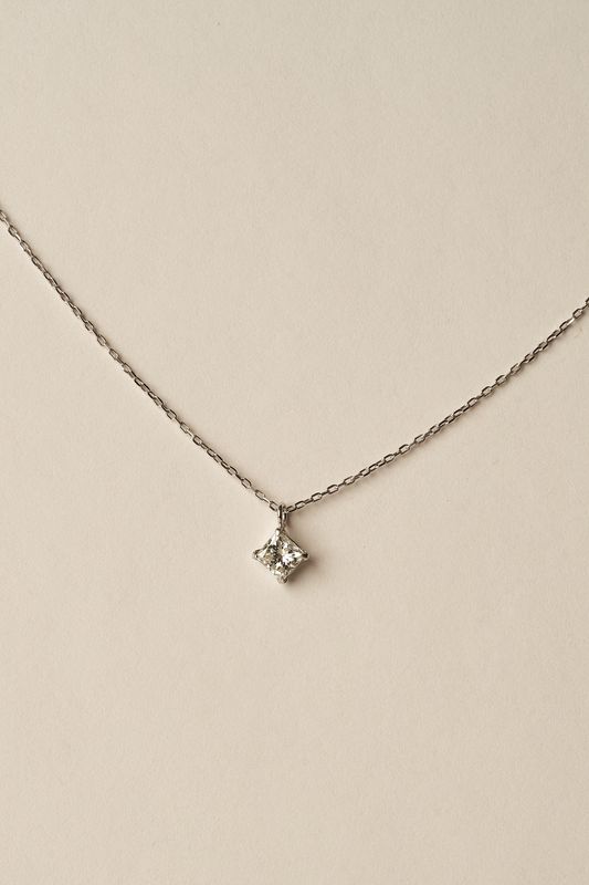 Tiny Diamond Dangle Necklace