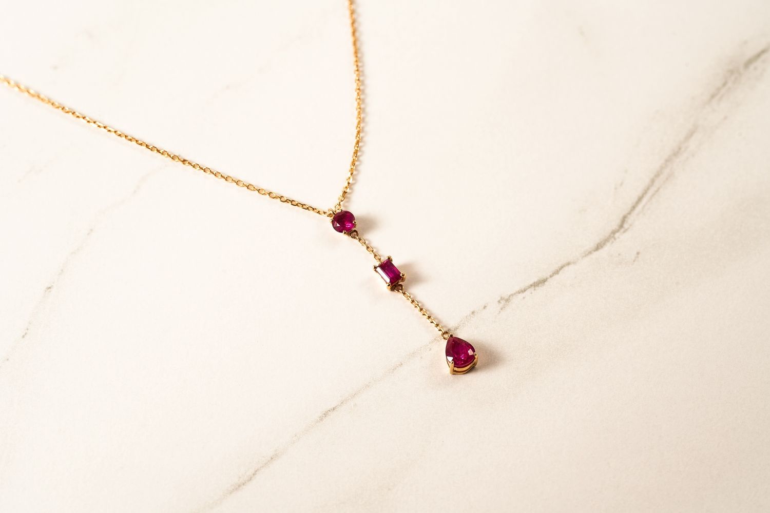 Gemstone Drop Necklace