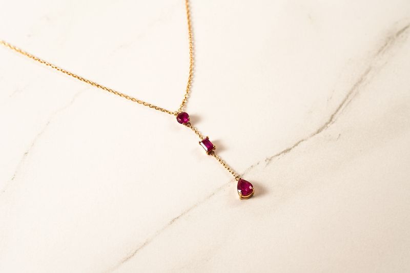 Gemstone Drop Necklace