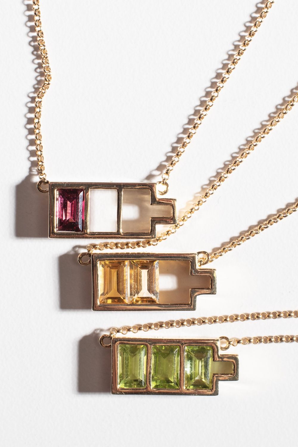 Low battery necklace
