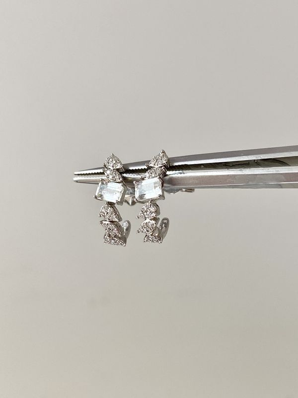 Diamond huggie earrings