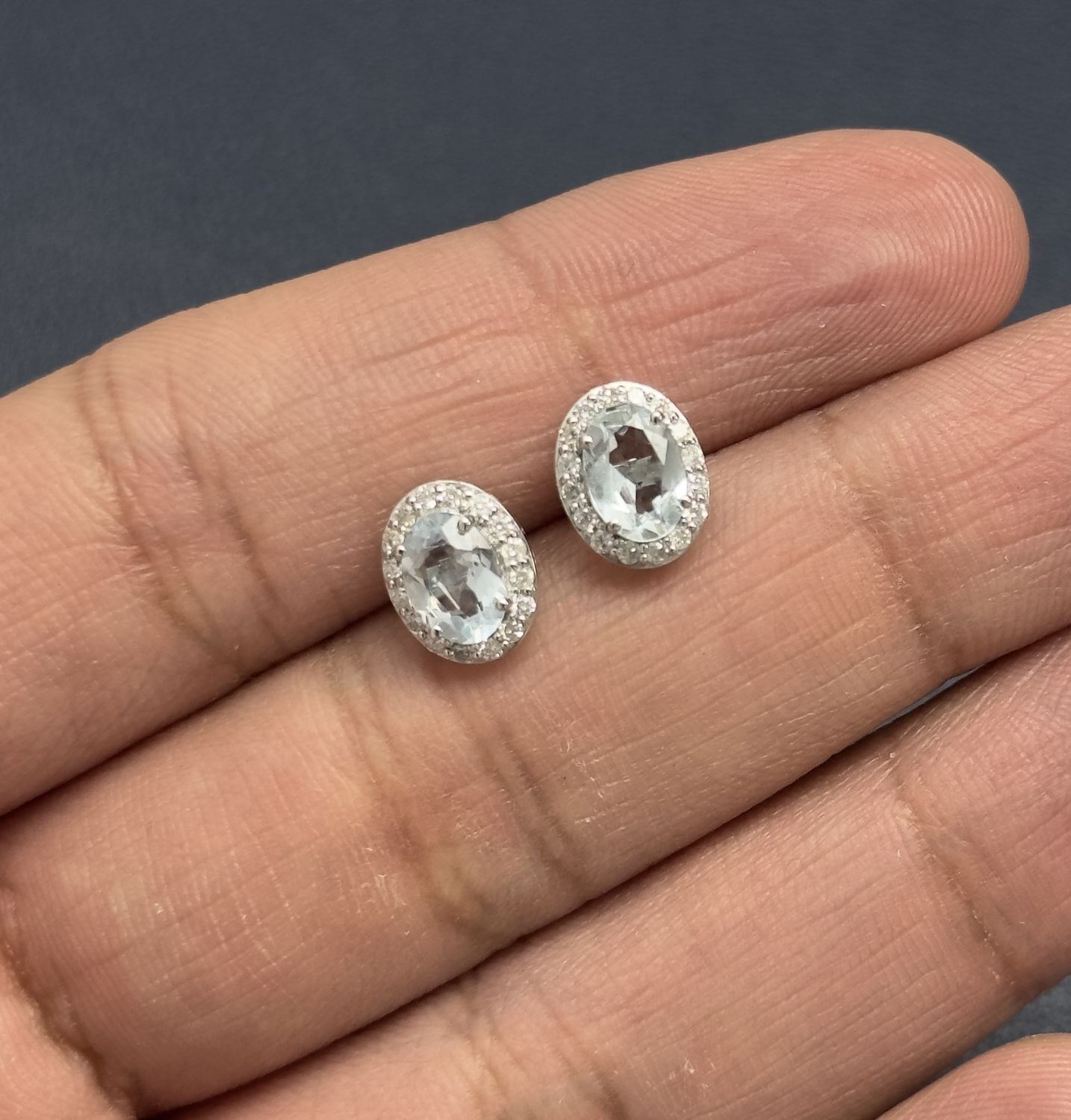 SE474 14KW AQUA-1.22ct D-0.26ct/1.98g