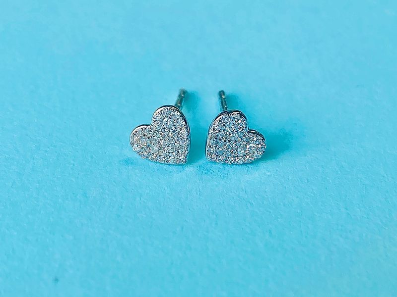 Pavé Heart Studs