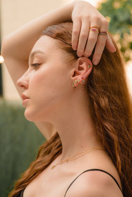 Emerald Drop Studs