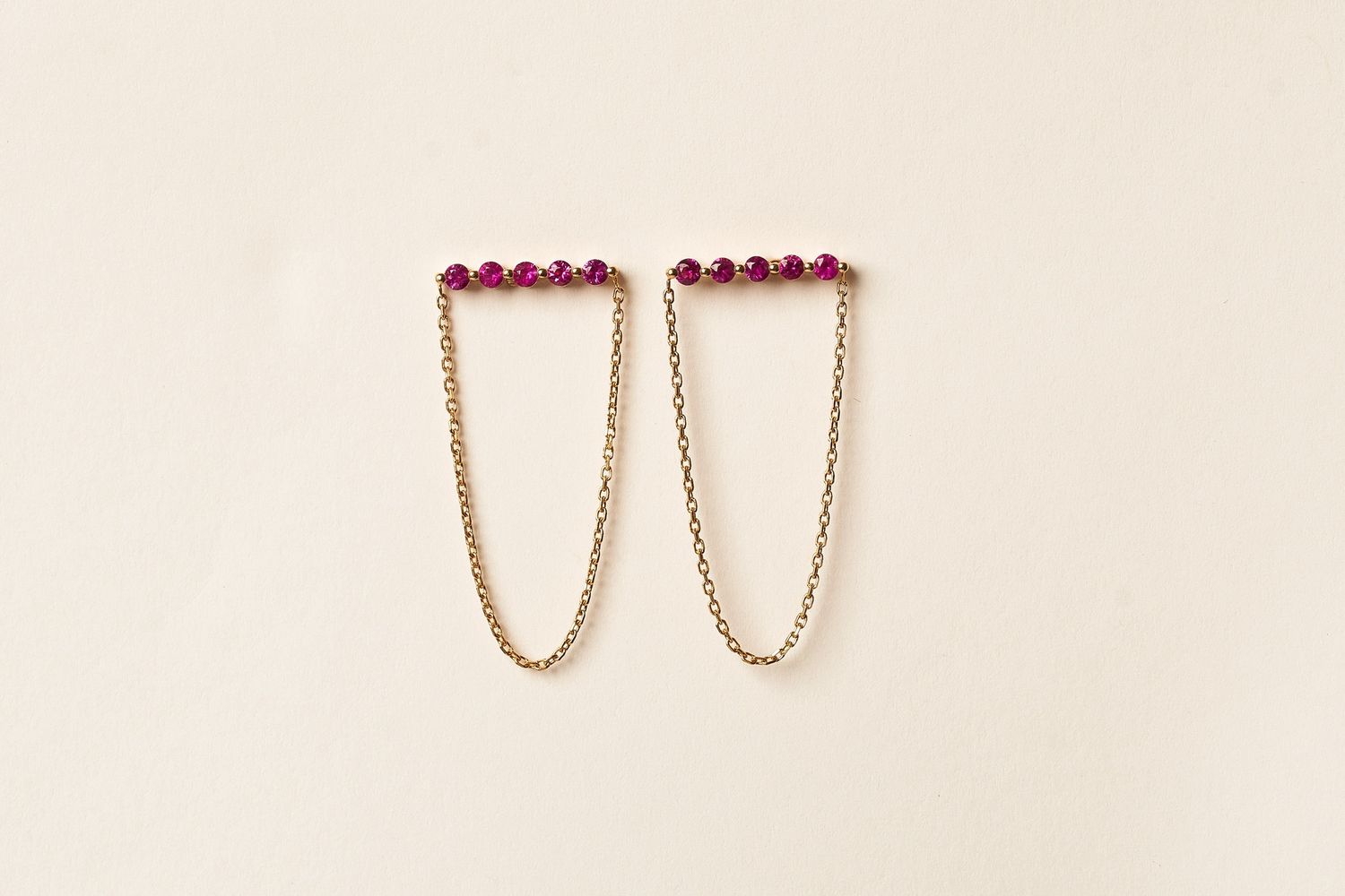 SE279 Bar dangle earrings, Colour: 18KYG R-0.31ct / 1.39g