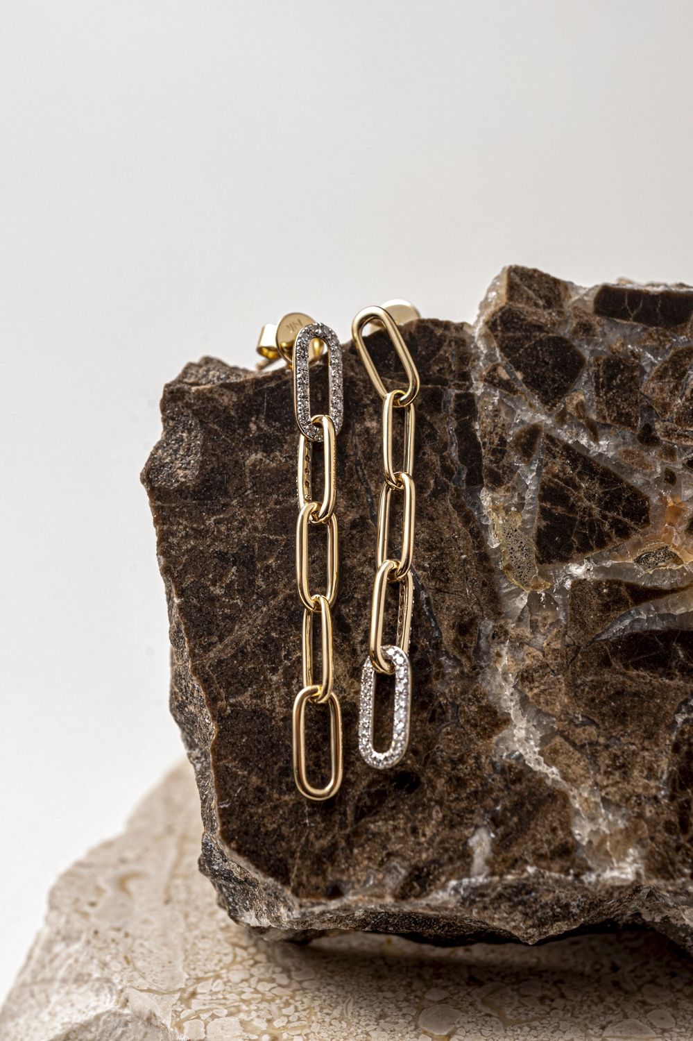 Paperclip er 14KY Dia-0.15ct/1.85g