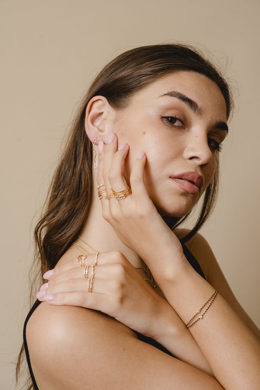 Asymmetrical Diamond Paperclip Earrings