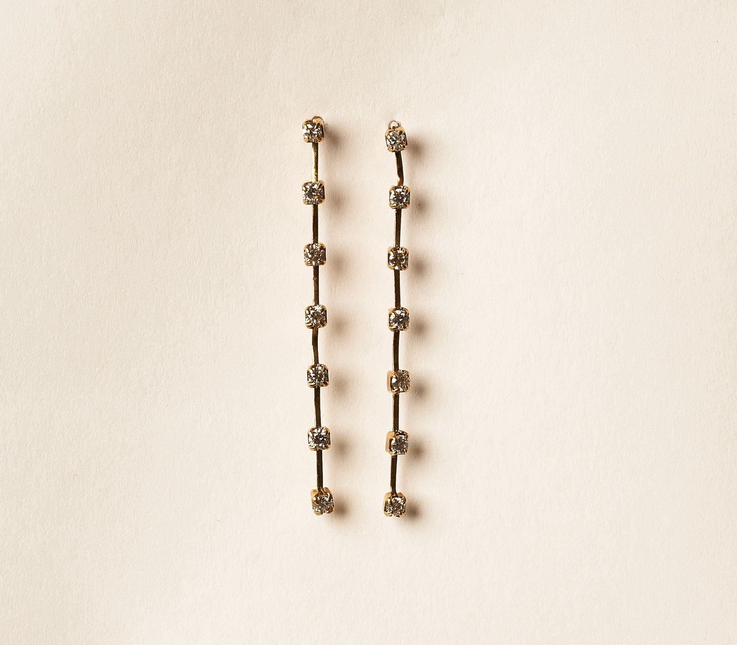 18KYG Dia dangle er- .3cts/0.77g