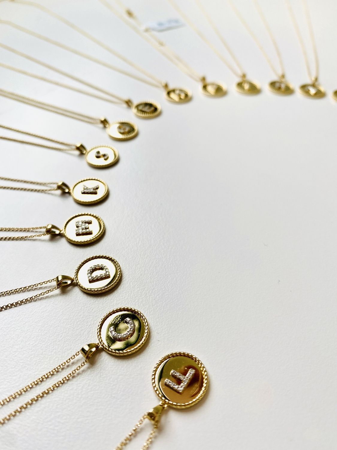 Initial Coin Necklace YG