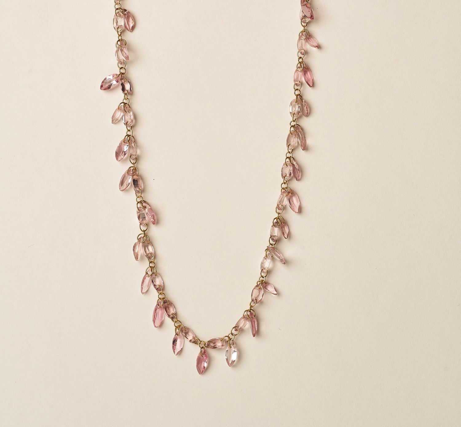 Dangle Pink Tourmaline neck