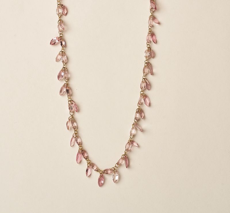 Dangle Pink Tourmaline neck