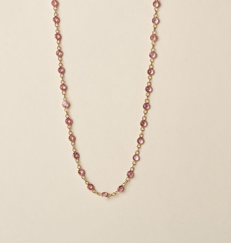 SN372 Bezel gemstone tennis