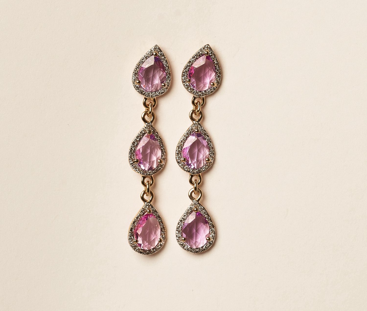 Dangle pear earrings NE-0355