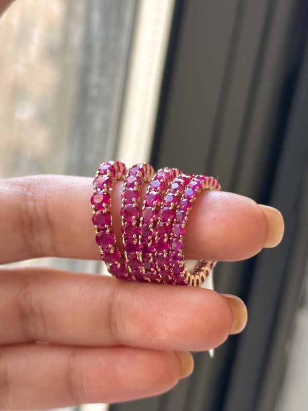 14KR Ruby band R-2649 3.19cts/1.95g