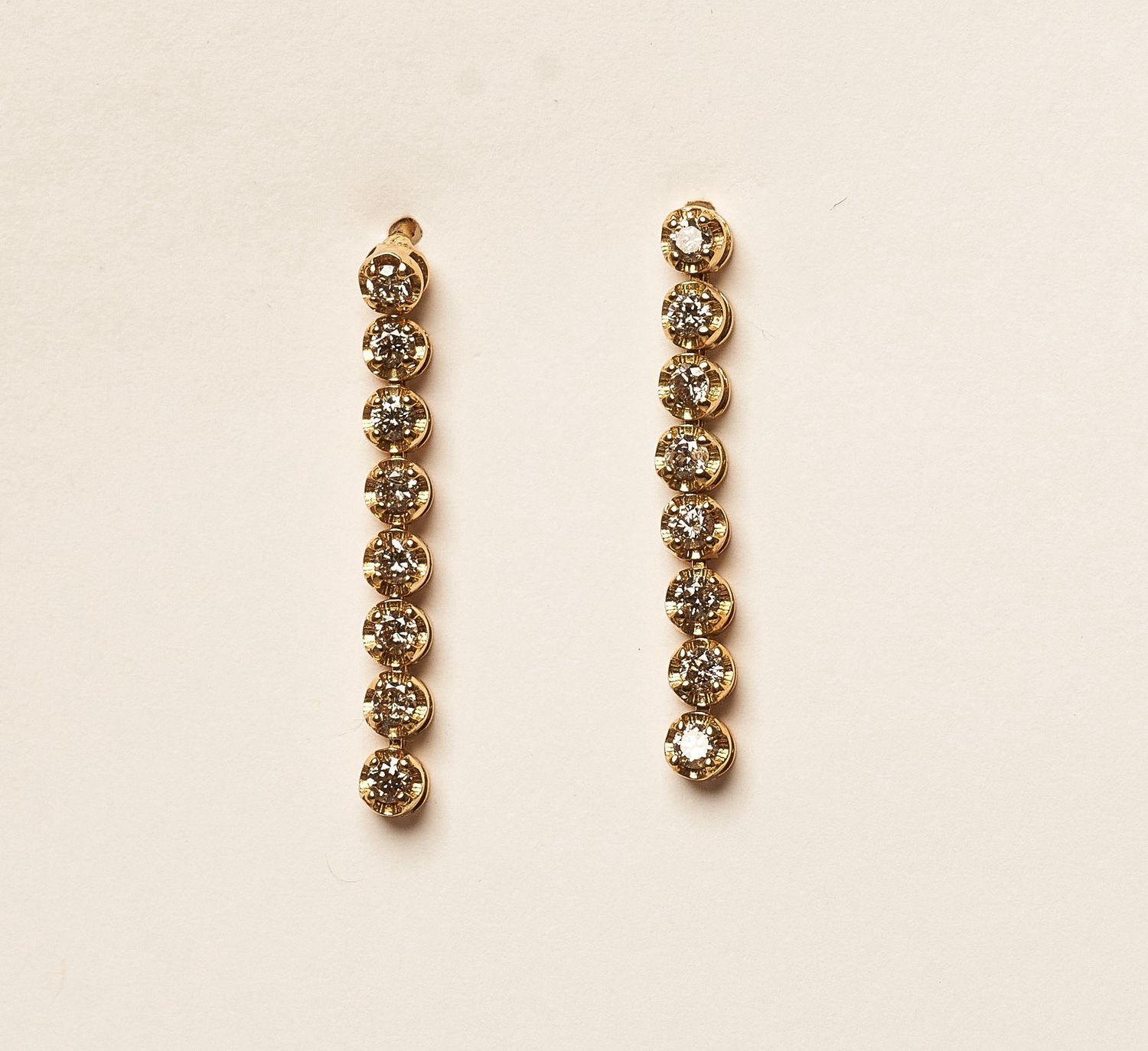 Buttercup dia earrings -18KYG DIA- .5cts/1.51g
