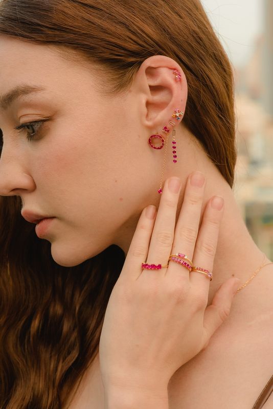 Ruby Drizzle Earrings