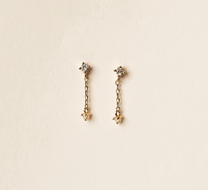 Mini Diamon dangle- 14KY D:.04 .5g