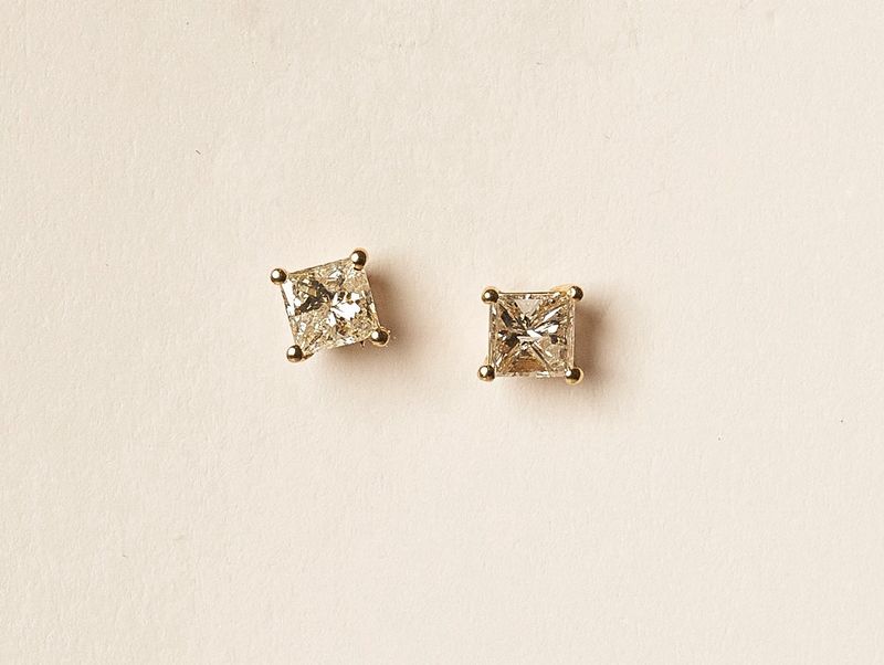 18KY Princess Dia-0.3ct/0.33g
