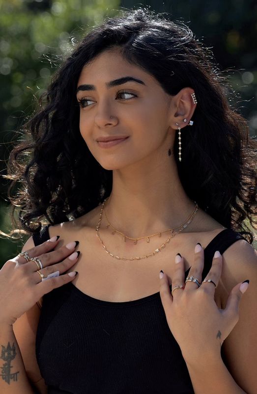 Baguette Topaz Dangle Necklace