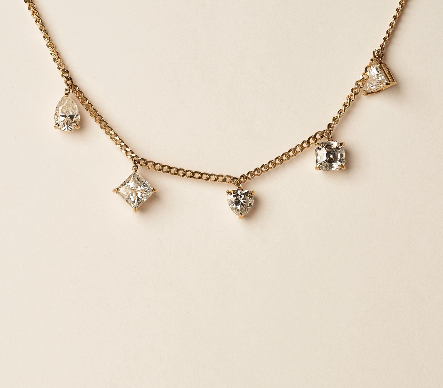 14k Fancy Moissanite 6.5cts 6.5g