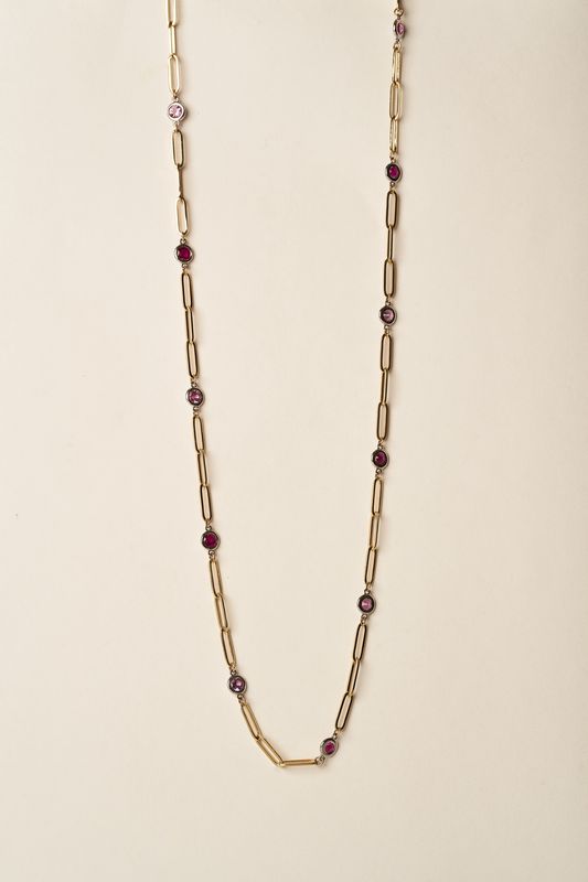 Ruby Paperclip Necklace