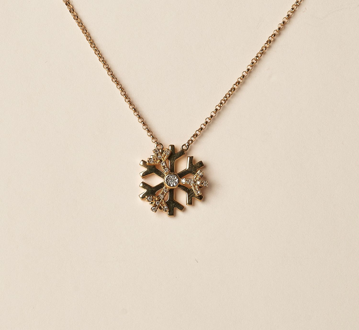 14KY Dia Snowflake .06cts/3.16g