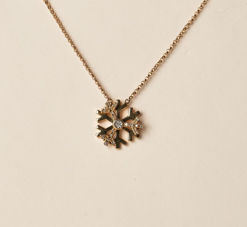 14KY Dia Snowflake .06cts/3.16g
