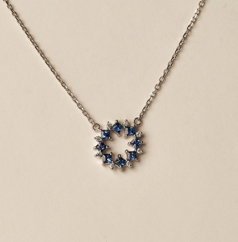 18KW Sapphire spiral 0.44ct D:.05ct/2.18g