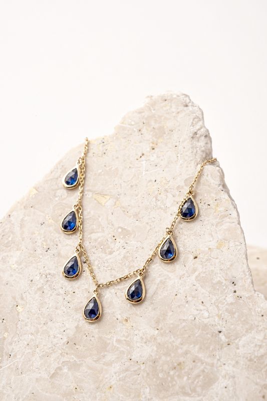 Sapphire Drop Necklace