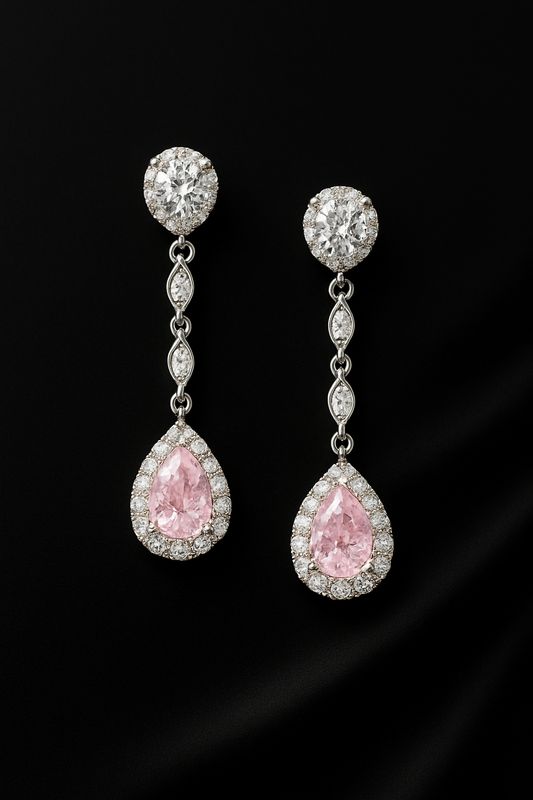 Pink Dia dangle:.18cts D:.14cts WS:.2cts 1.3g