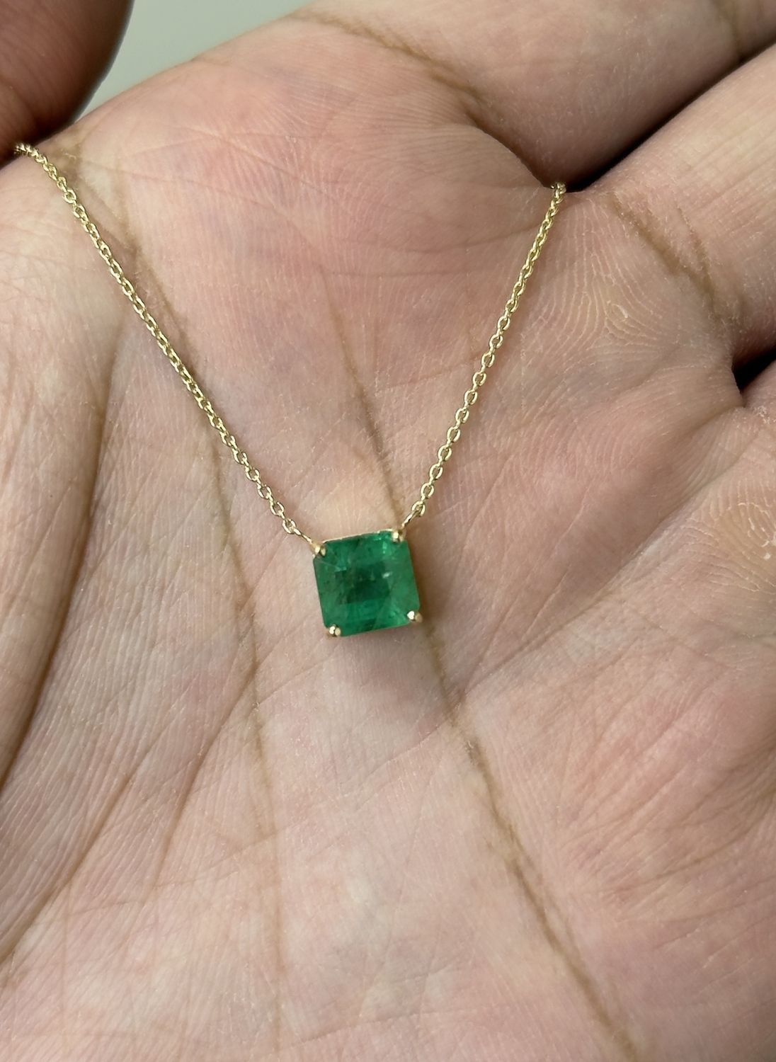 Emerald Pendant Necklace