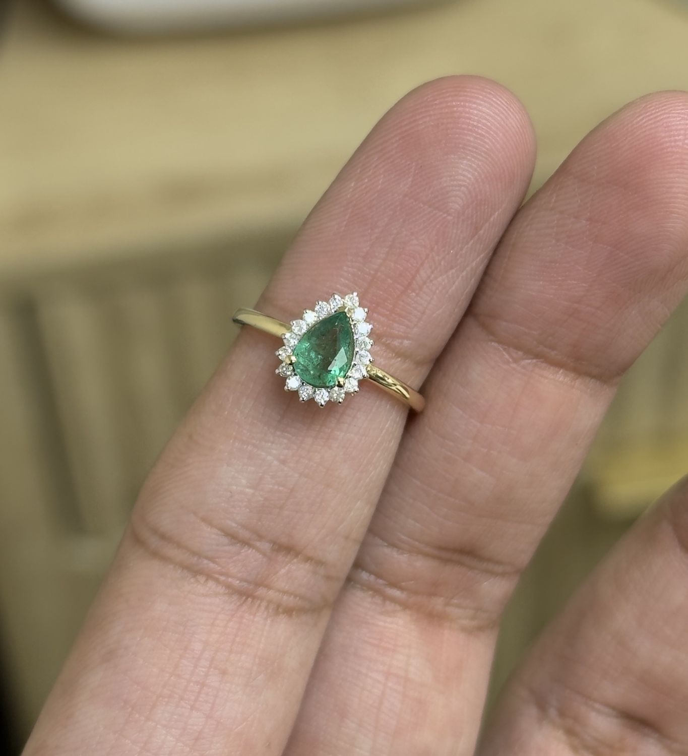 SR637 14KY EM-0.56ct D-0.15ct/1.87g