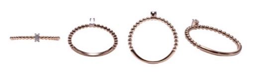 Solitaire Diamond Bead Band