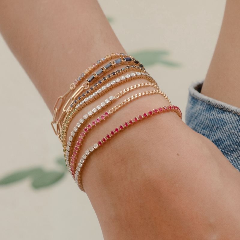 Pink Sapphire Ombre Bracelet