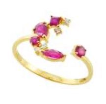 Ruby Crescent Ring